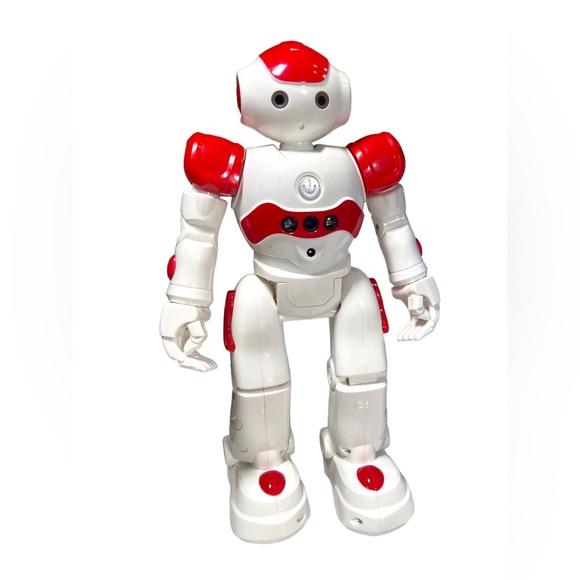 Two SAME WIN Allok Mechanics Motion Sensing & Remote Control Robots Red & White - Picture 2 of 15